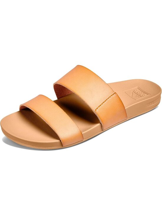 Shoes - Women's Natural Open-Toe Footwear Cushion Vista Solid Slide Rubber Sandal Shoes